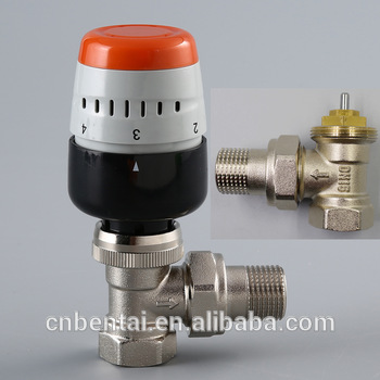 dn15 angle radiator lockshield valve DN15 Thermostatic radiator valve F type lockshiled valve