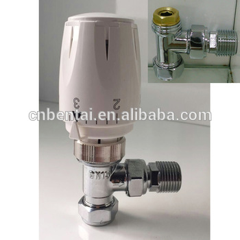 UK style 15mm <font color='red'>1</font> <font color='red'>2</font> <font color='red'>angle</font> lockshield radiator <font color='red'>thermostatic</font> <font color='red'>valve</font>