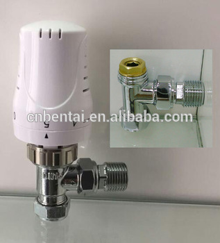 HVAC system parts G type dn15 angle automatic lockshield trv