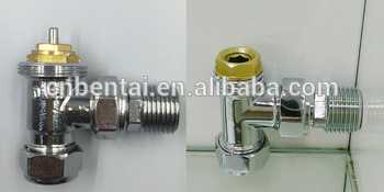 HVAC system parts G type dn15 angle automatic lockshield trv