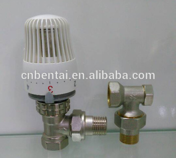 Automatic brass angle trv set thermostatic radiator valve