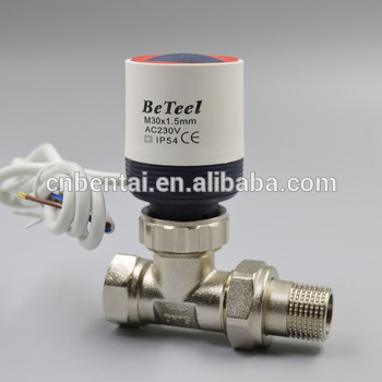 underfloor manifold linear thermal valve actuator