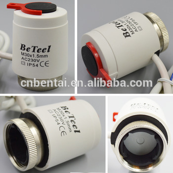 heating system manifold electricthermal actuator