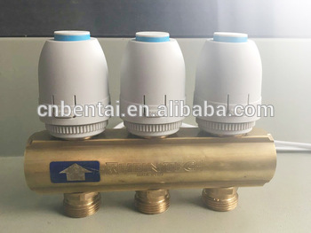 water underfloor heating manifold 230v thermal actuator