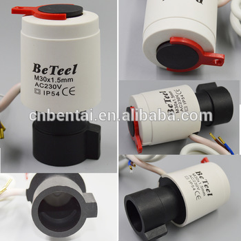 water flow meter manifold non standard electric wax thermal actuator