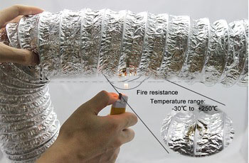 Aluminum air hose for kitch range hood