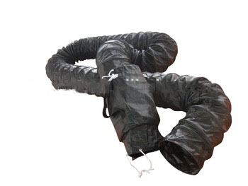 Black Antistatic flexible air duct with carrying bag