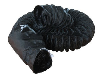 Black ex-proof flexible air duct with carrying bag