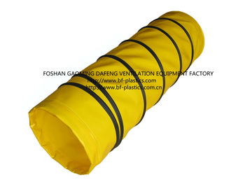Yellow PVC Coating Fire Resistant Heat Tube