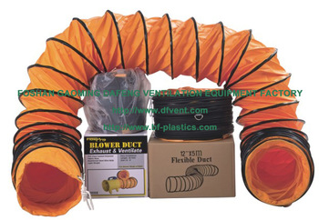 nylon fabric flexible fire retardant air duct