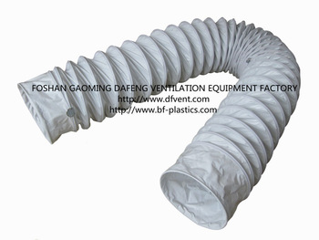 White fire resistant PVC flexible air duct 20’’ with high quality