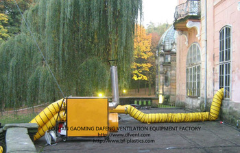 Reinforced pvc coating collapsible heater air duct