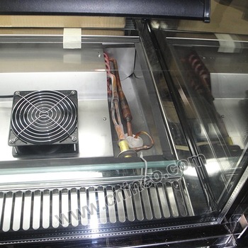 nice design table top food showcase/glass food warmer display showcase/counter top showcase