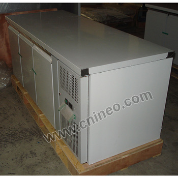 Commercial 3 Door Stainless steel Restaurant Kitchen Undercounter Freezer(INEO are professional on commercial kitchen project)