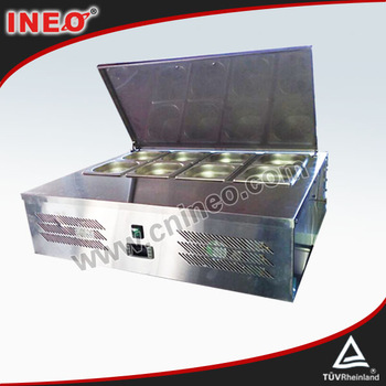 Open Top Style Table Top Stainless Steel Box Refrigerator/Fridge