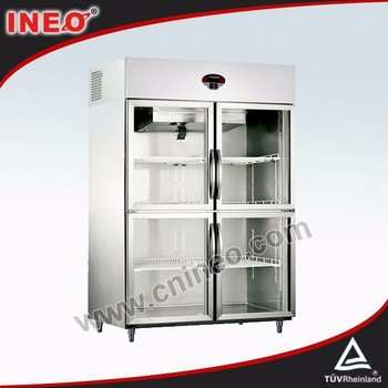 Two Door Stainless Steel upright beer mugs freezer/fridges with freezer