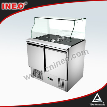 Commercial Compact Style Table Refrigerator For Salad In Buffet And Restaurant