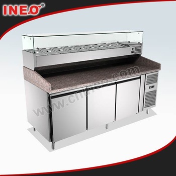 Stainless Steel Commercial Pizza Refrigerator/Pizza Work Table/Pizza Prep Table Refrigerator