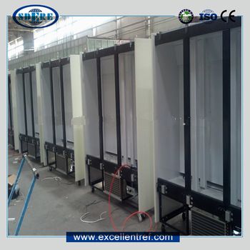 Full glass door cabinet plug-in type for fresh food sale or frozen food display in supermarket