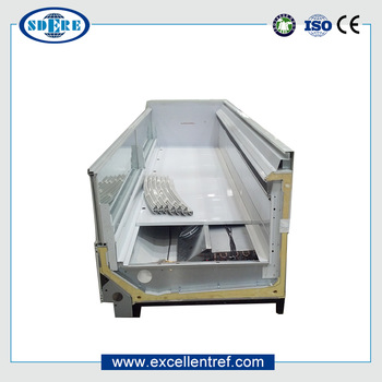 Low price CE Certification new design AHT paris glass top island display freezer