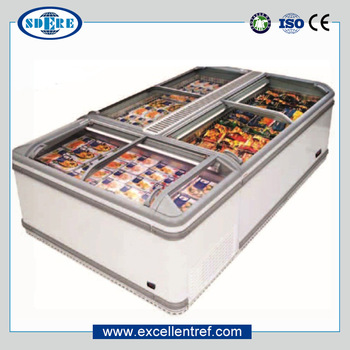 DIS1811O1 Made in China AHT Top Island Display Freezer with Glass Door