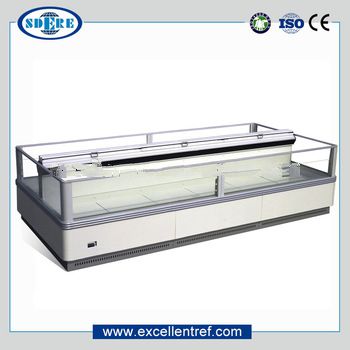 island cabinet refrigerator of double type can be 1520mm depth or 1820mm depth