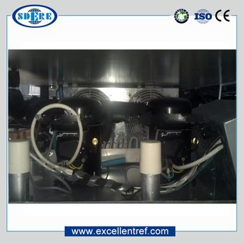 commercial refrigeration of plug in island cabinet type used as seafood promotion showcase