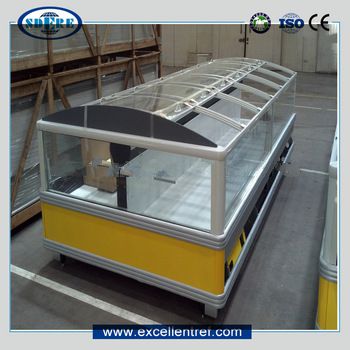 DID1818O1 Poultry Equipment Island Freezer and Commercial Display Fridge for Frozen Meat