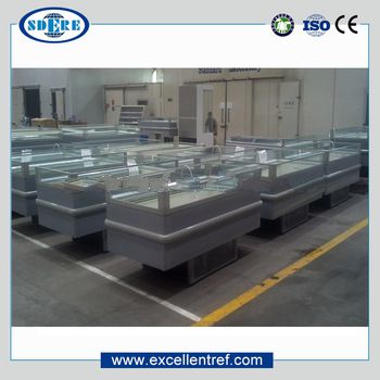 horizontal deep freezer congelatore can be covered with sliding glass door
