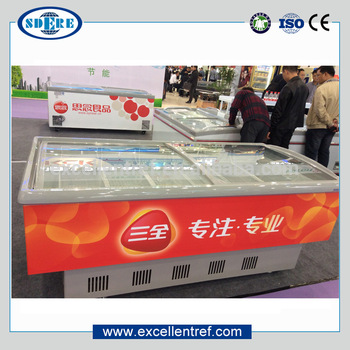 chest freezer with 995mm hight for frozen food display in supermarket