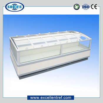 DID2515O1 Horizontal Island Freezer Used as Supermarket Showcase Refrigerators