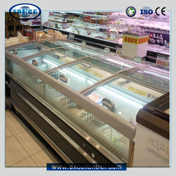 slidding door display freezer showcase