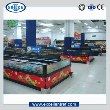 DID2515O1 for supermarket seafood and fish deep display refrigeration cabinet equipment