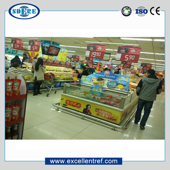 DID2515O1 for supermarket seafood and fish deep display refrigeration cabinet equipment