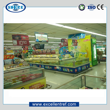 DID2515O1 for supermarket seafood and fish deep display refrigeration cabinet equipment