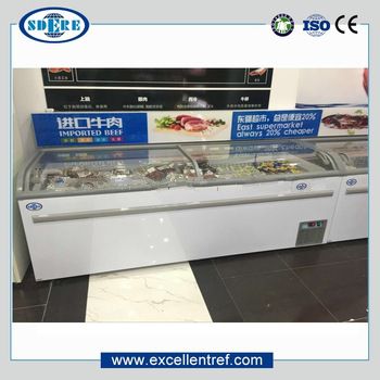 R290 refrigerant systom DIB2108H2 AHT Type display Island Commercial Refrigerator Price