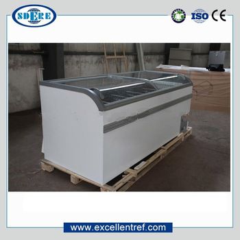 R290 refrigerant systom DIB2108H2 AHT Type display Island Commercial Refrigerator Price