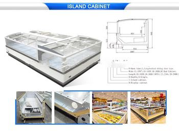 supermarket refrigerator commercial showcase Island freezer