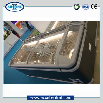 Hot sell DIB2108H2 R290 systom AHT Island freezer