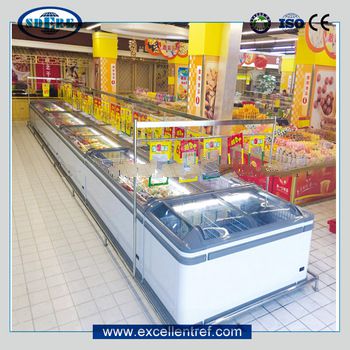 DIB2108H1 Island Commercial Refrigerators Price/ AHT Type Display Fridge with R290
