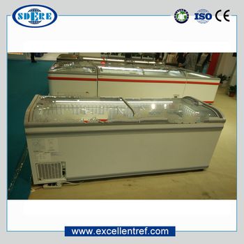 DIB181ECH1 Top Glass Lid AHT Type Freezer Propane Fridge for Supermarket