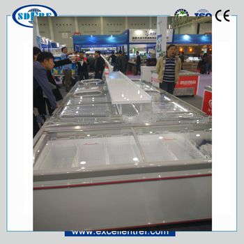 DIB181ECH1 Top Glass Lid AHT Type Freezer Propane Fridge for Supermarket