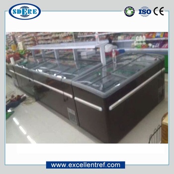 DIB181ECH1 AHT Type Shop Display Chest Freezer Propane Refrigerator with Glass Lid