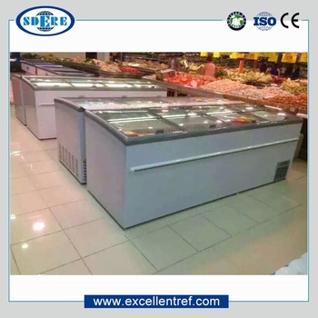 DIB181ECH1 Glass Lid AHT Type Propane Refrigerator Chest Freezer for Supermarket