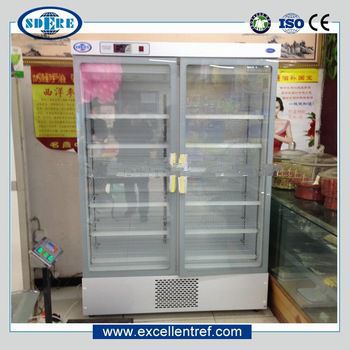 2 doors type medical refrigerator used in pharmacy