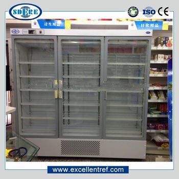 3 doors medical refrigerator used in pharmacy