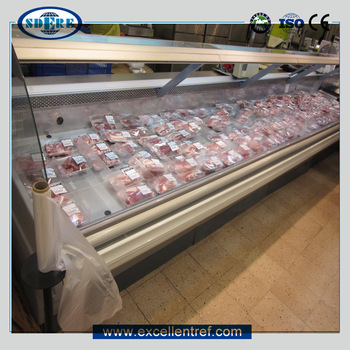 under counter display refrigerator OF plug-in type for meat sale in supermarket