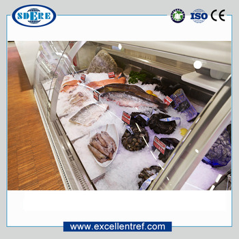 Counter top supermarket open display refrigerator showcase