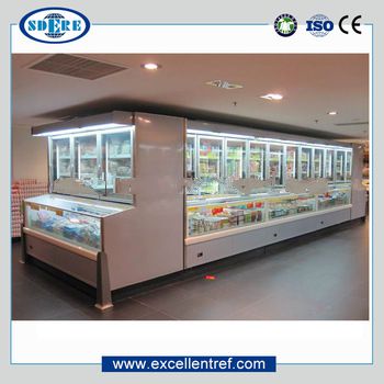 HOT SALE vertical combination refrigerator to display frozen pastry
