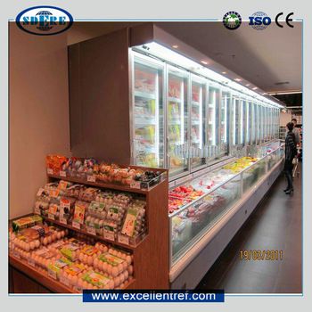 wholesale deep freezer refrigerator of combination type commercial showcase